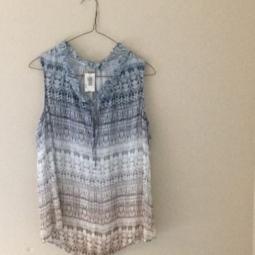 Ecru Sleeveless Silk Shirt